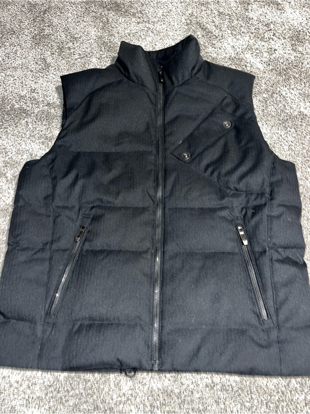 Spyder Wayerproof Down Puffer Vest Mens M Black Insulated Full Zip Ski Outdoor